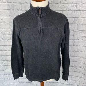 Old navy men’s M 100% cotton gray quarter zip Longsleeve pullover